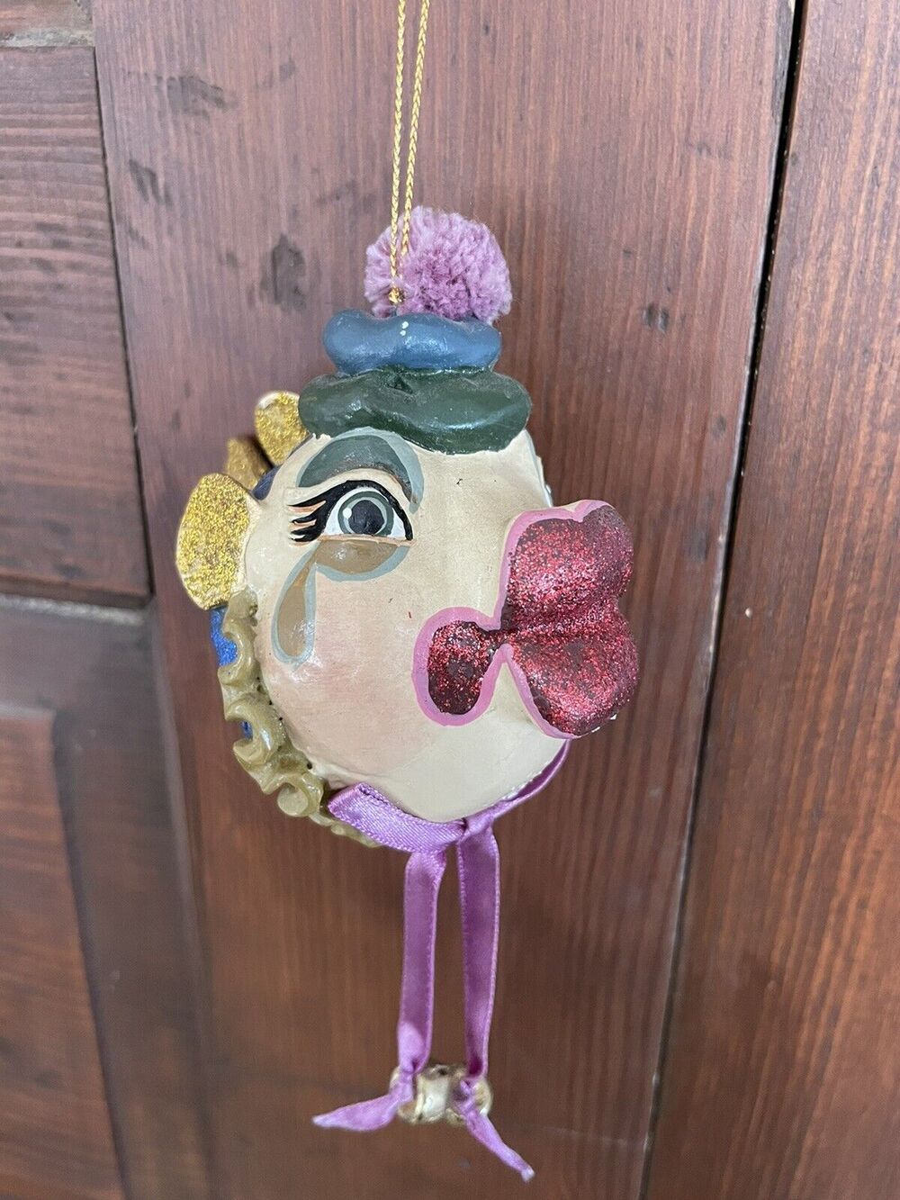 Katherine’s  Collection kissing fish ornament Christmas holiday glitter bell Hat